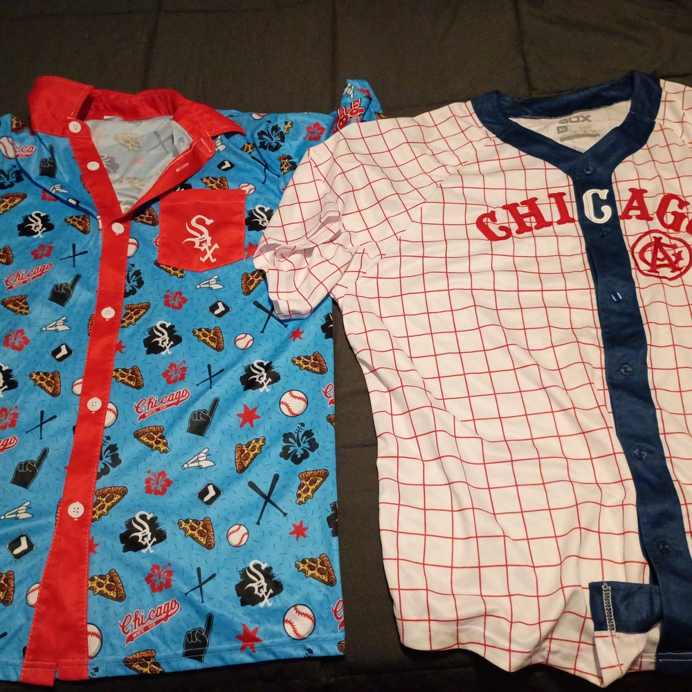Adult Sox Promotion Jerseys Blue Size M ..White Size Xl